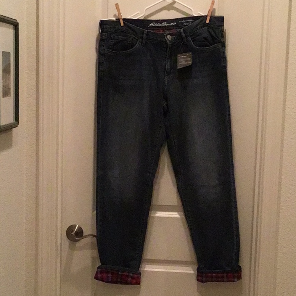 Eddie Bauer flannel lined size 12 jeans